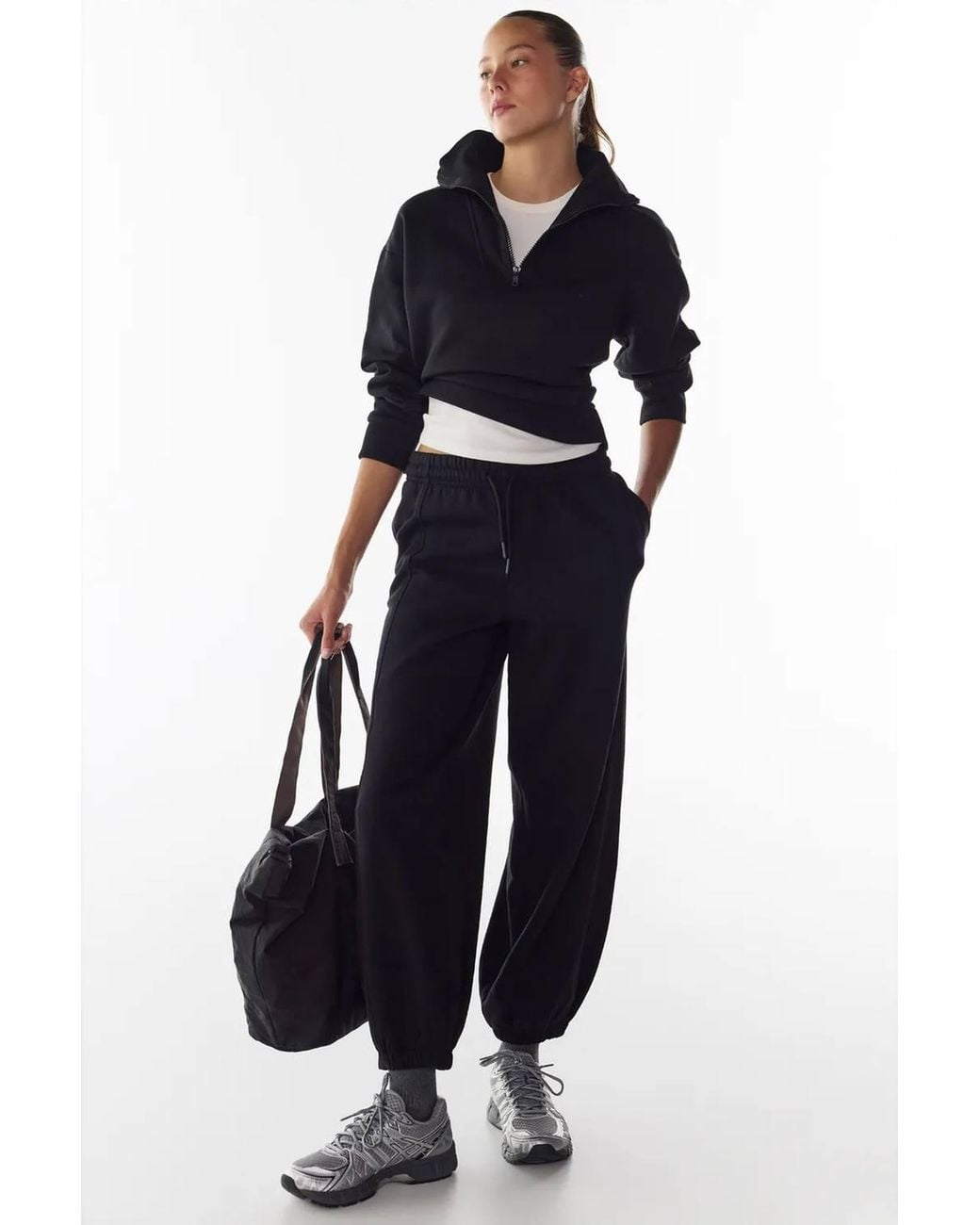 Penti White Stitch Detail Brushed Balloon Cut Sweatpants