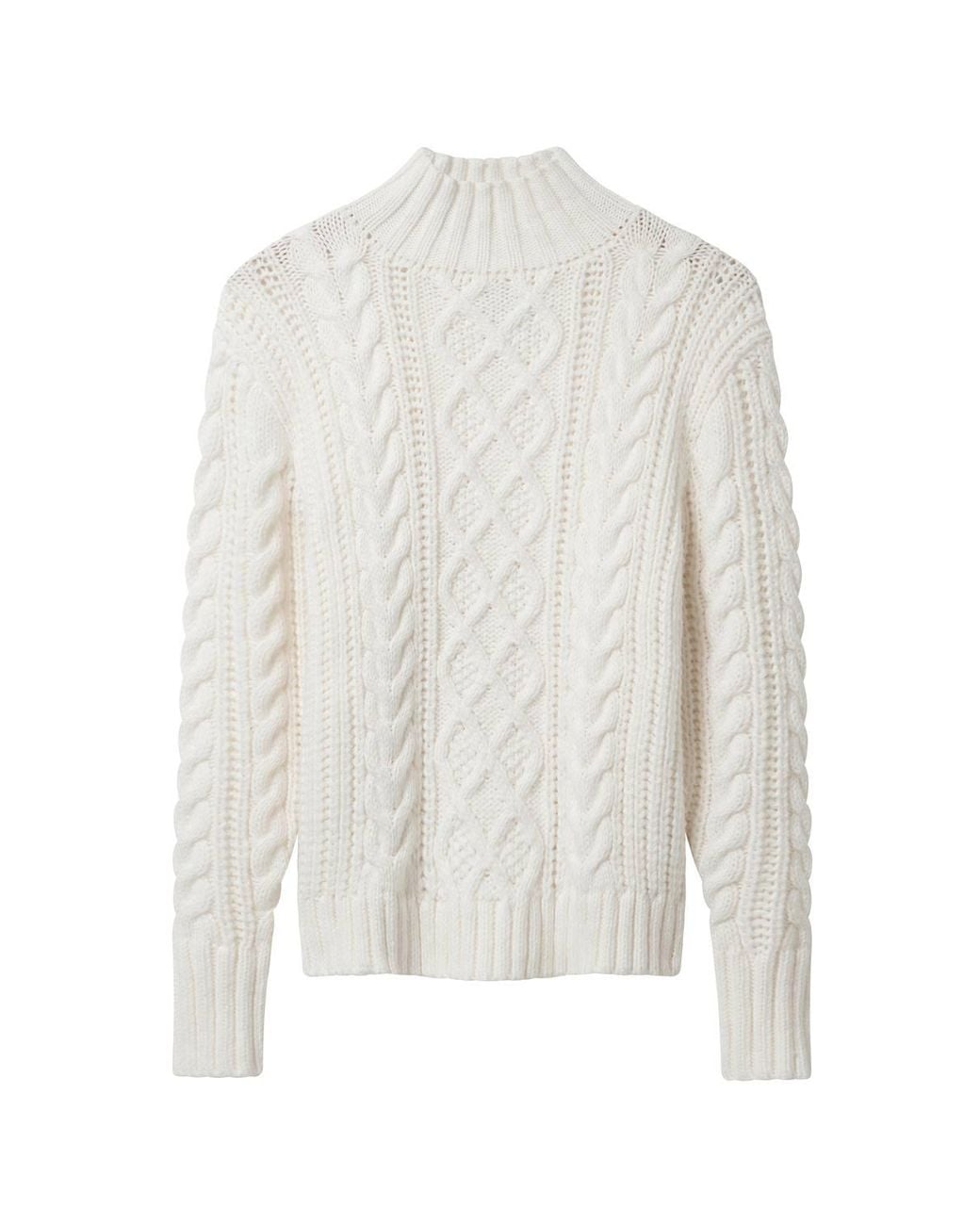 Joe Browns White Cosy Cable Knit High Neck Jumper