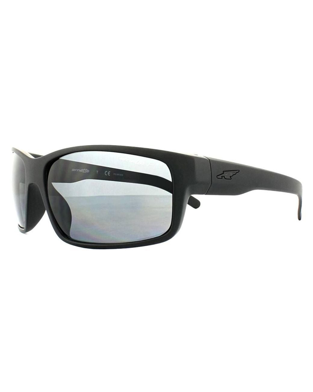 Arnette Gray Wrap Fuzzy Polarized Sunglasses for men