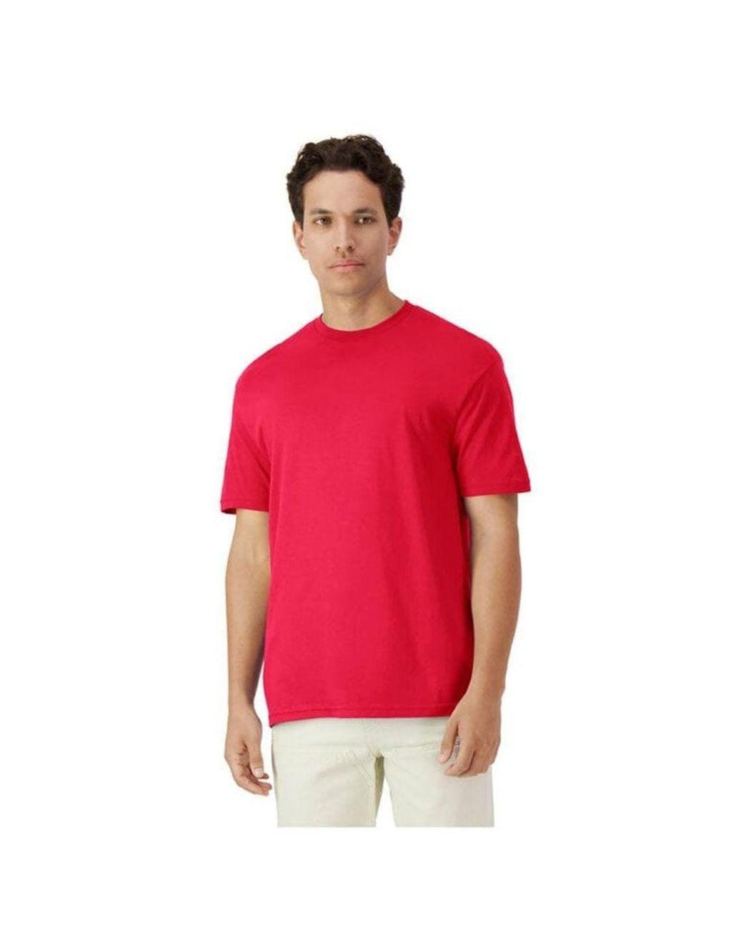 Gildan Red Plain Lightweight T-Shirt for men