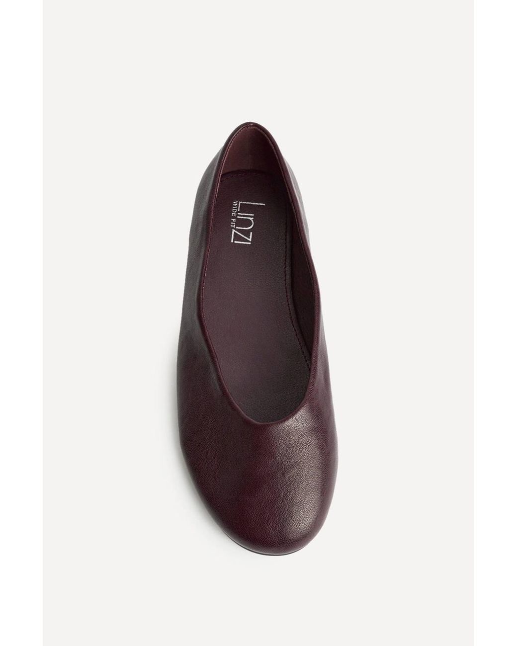 Linzi White Astra Wide Fit Ballet Flats