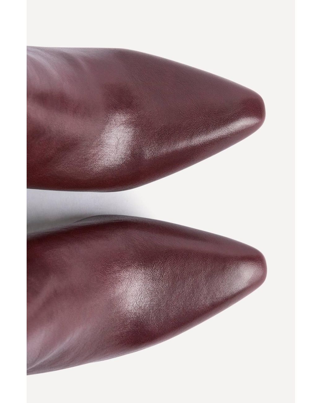 Linzi Purple Handled Faux Leather Heeled Ankle Boots