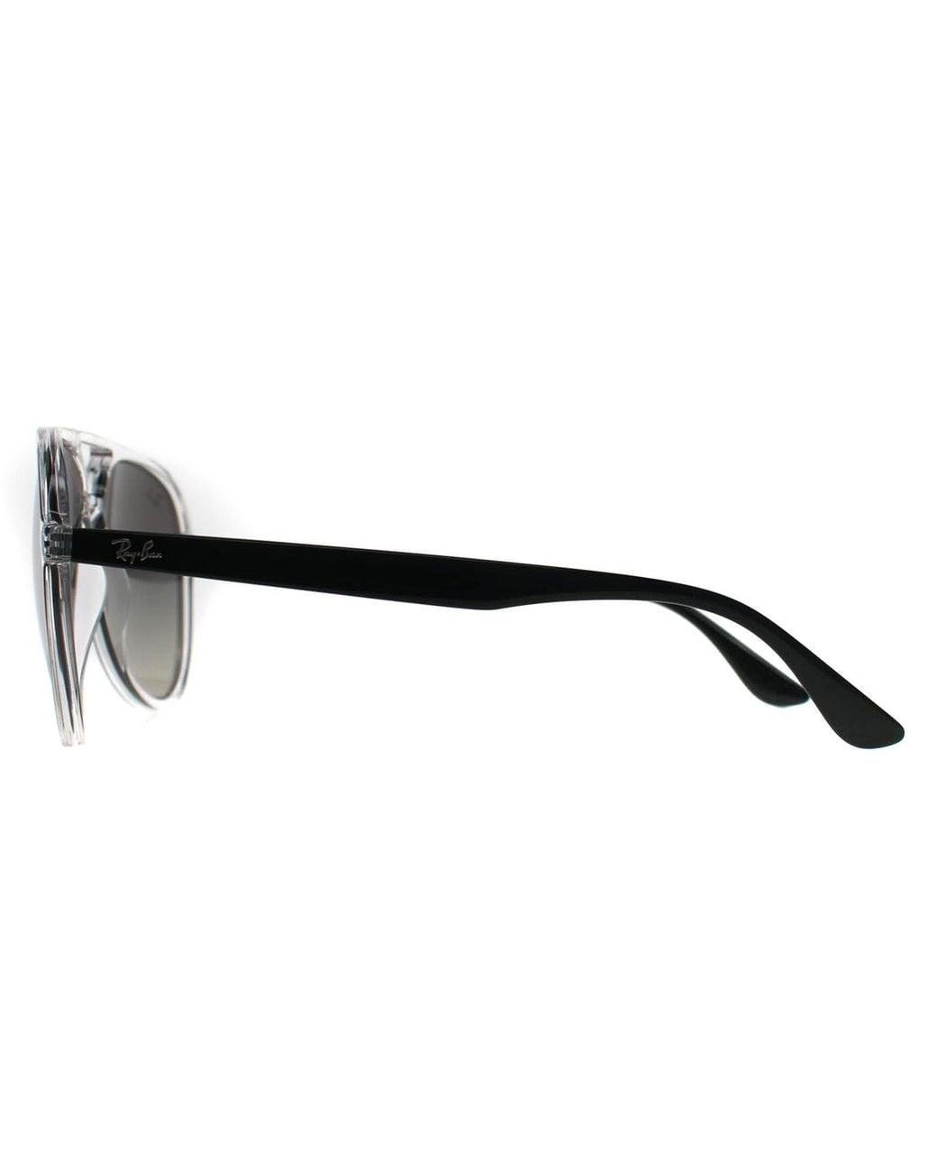 Ray-Ban Gray Aviator Polished Transparent Gradient Rb4376