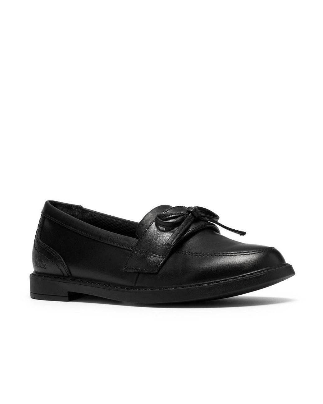Clarks Black Scala Lane Older Leather Loafers, Slip Ons, School Shoes