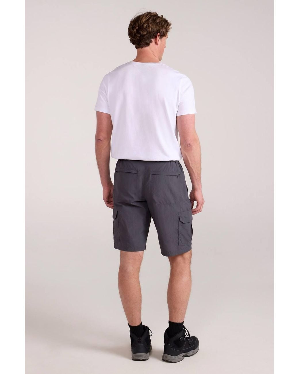 Mountain Warehouse Gray Explore Shorts 100% Nylon Quick Drying Lightweight for men