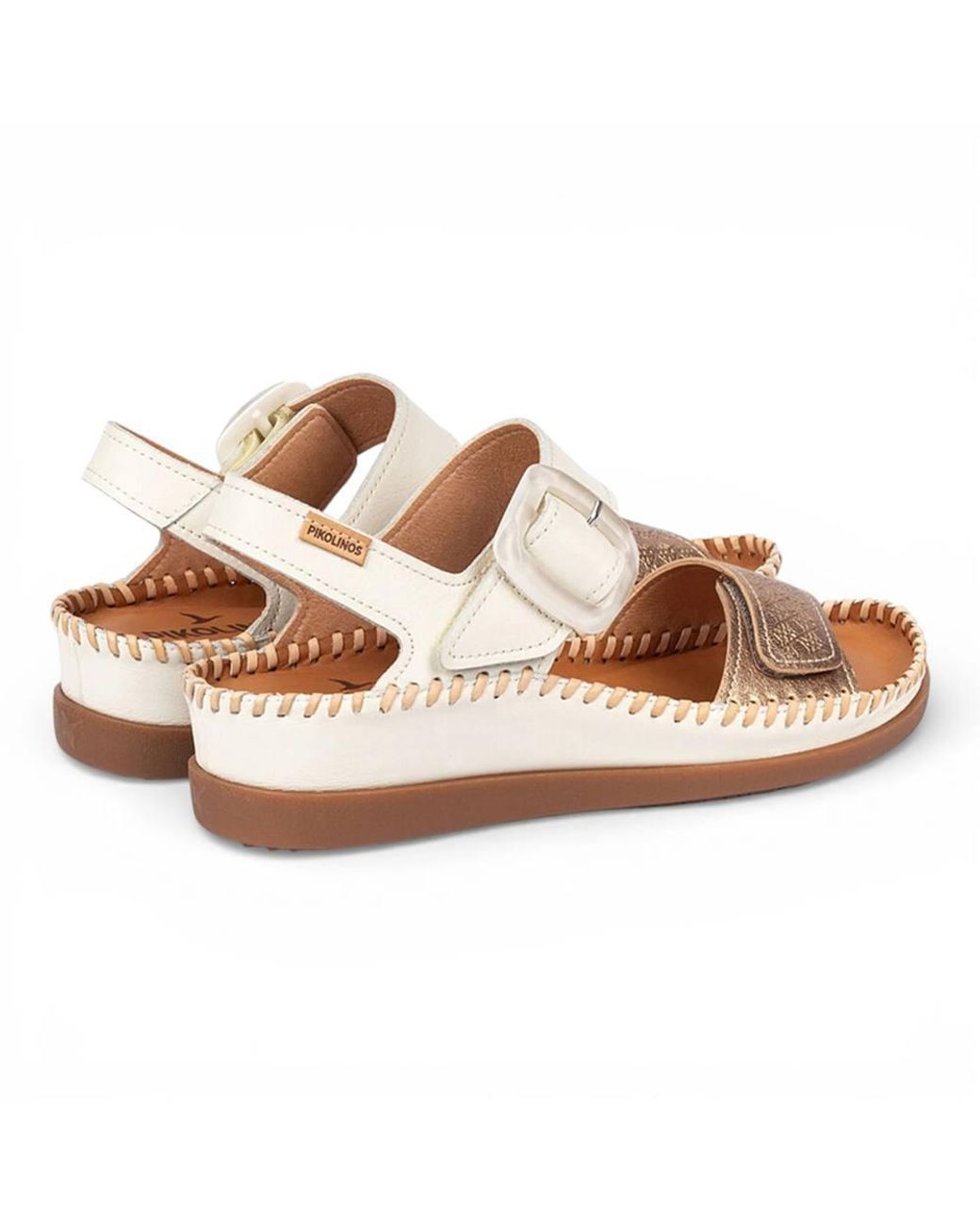 TruClothing White Leather Lightweight Summer Wedge Sandals