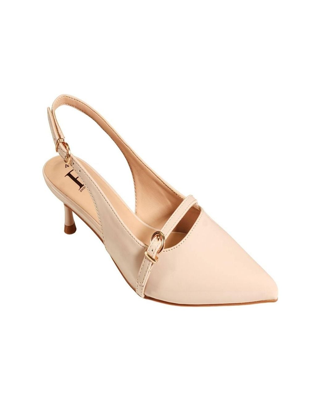 LARANGE Pink Elegant Slingback Kitten Heels For