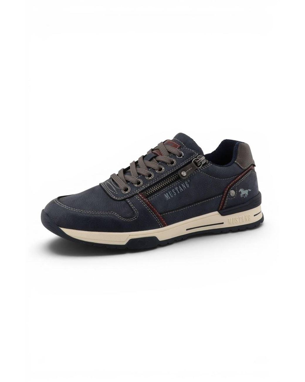Infinity Leather Black Mustang Faux Leather Trainer Sneaker Shoes for men