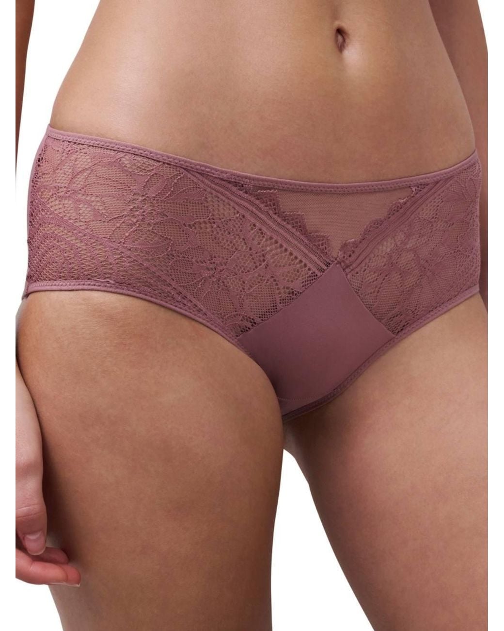 Chantelle Purple Easy Feel Floral Touch Covering Shorty