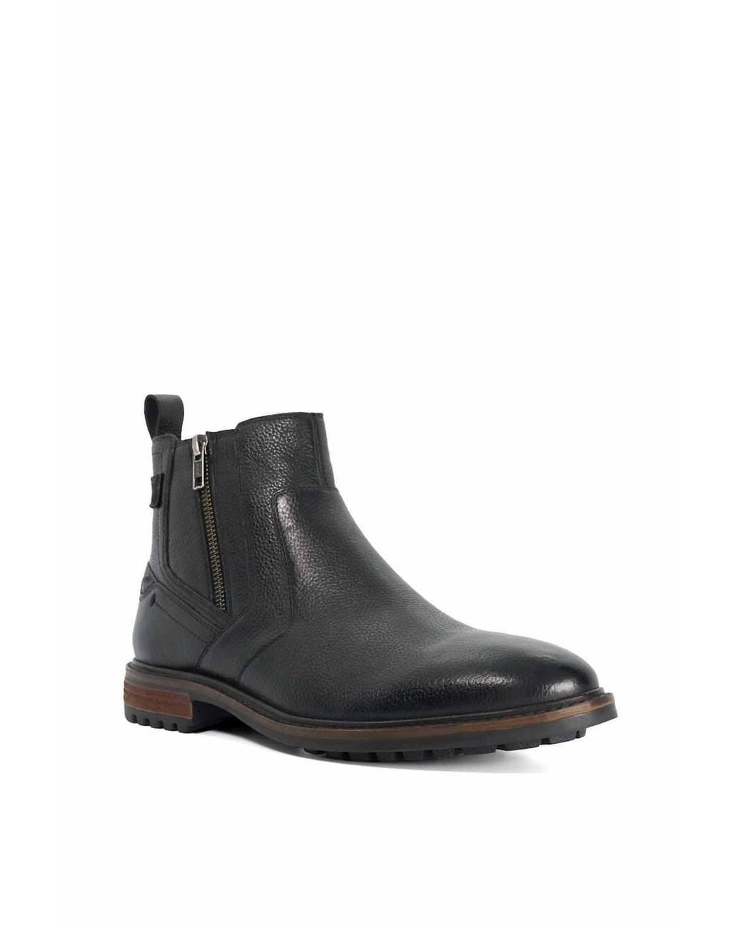 Dune Black 'Scouter' Leather Smart Boots for men