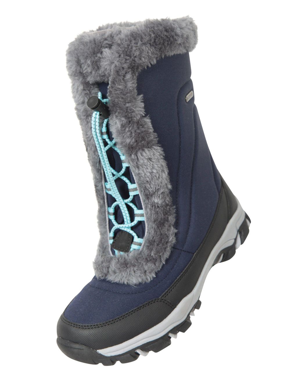 Mountain Warehouse Blue 'Ohio' Waterproof Lightweight Non Slip Grip Lace Up Winter Snow Boots