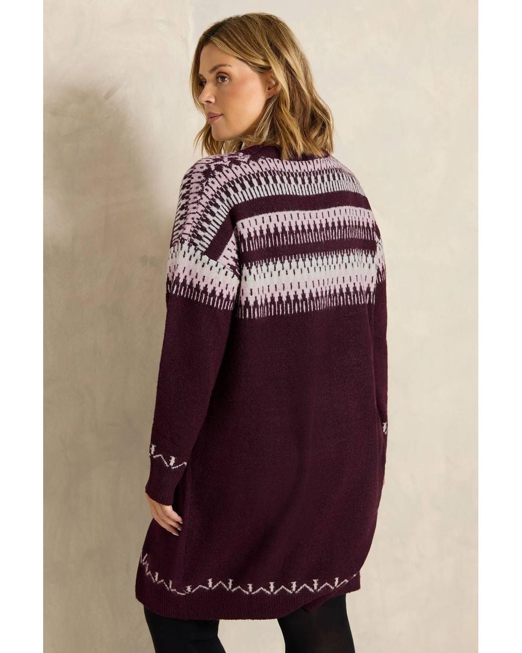 Evans Purple Fairisle Jumper Dress