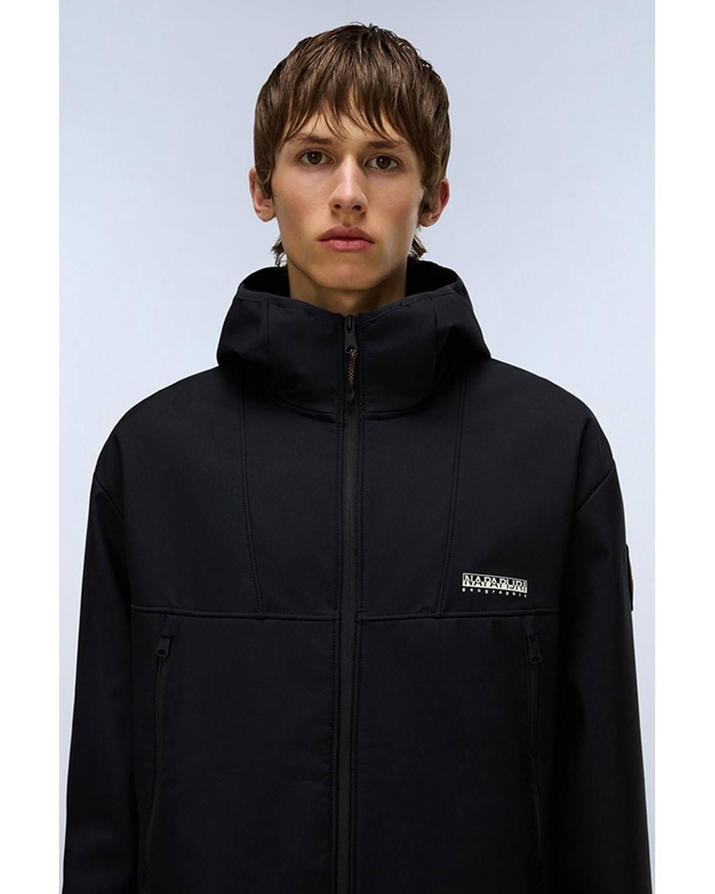 Napapijri Black Soft Shell Jacket for men