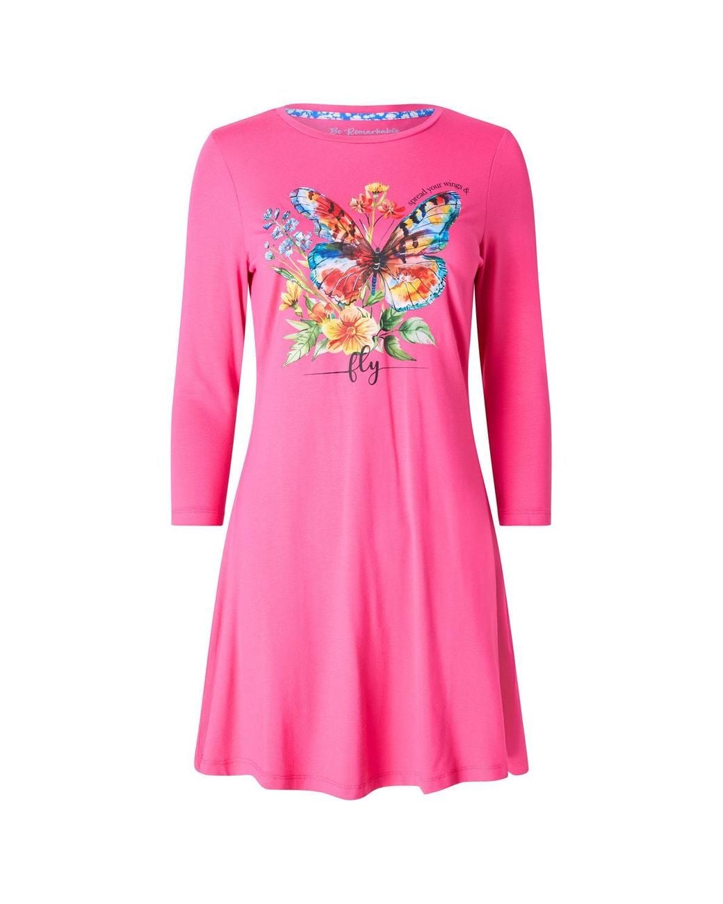Joe Browns Pink Butterfly Graphic Tunic Top
