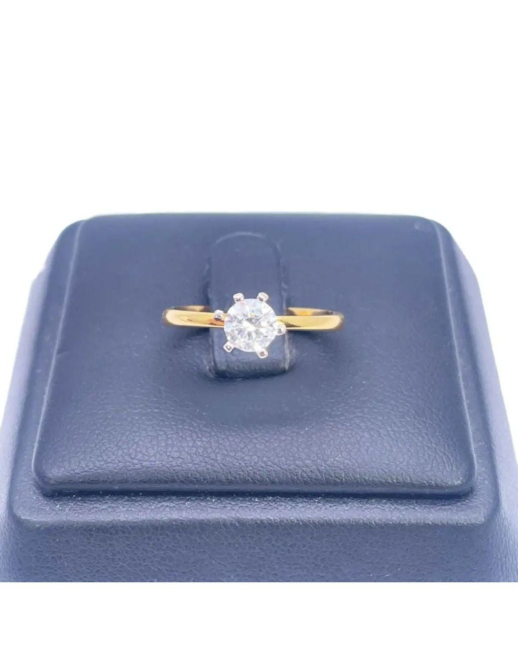 Raina Jewels Metallic 22Ct Cubic Zirconia Prong Ring 6.2Mm Width