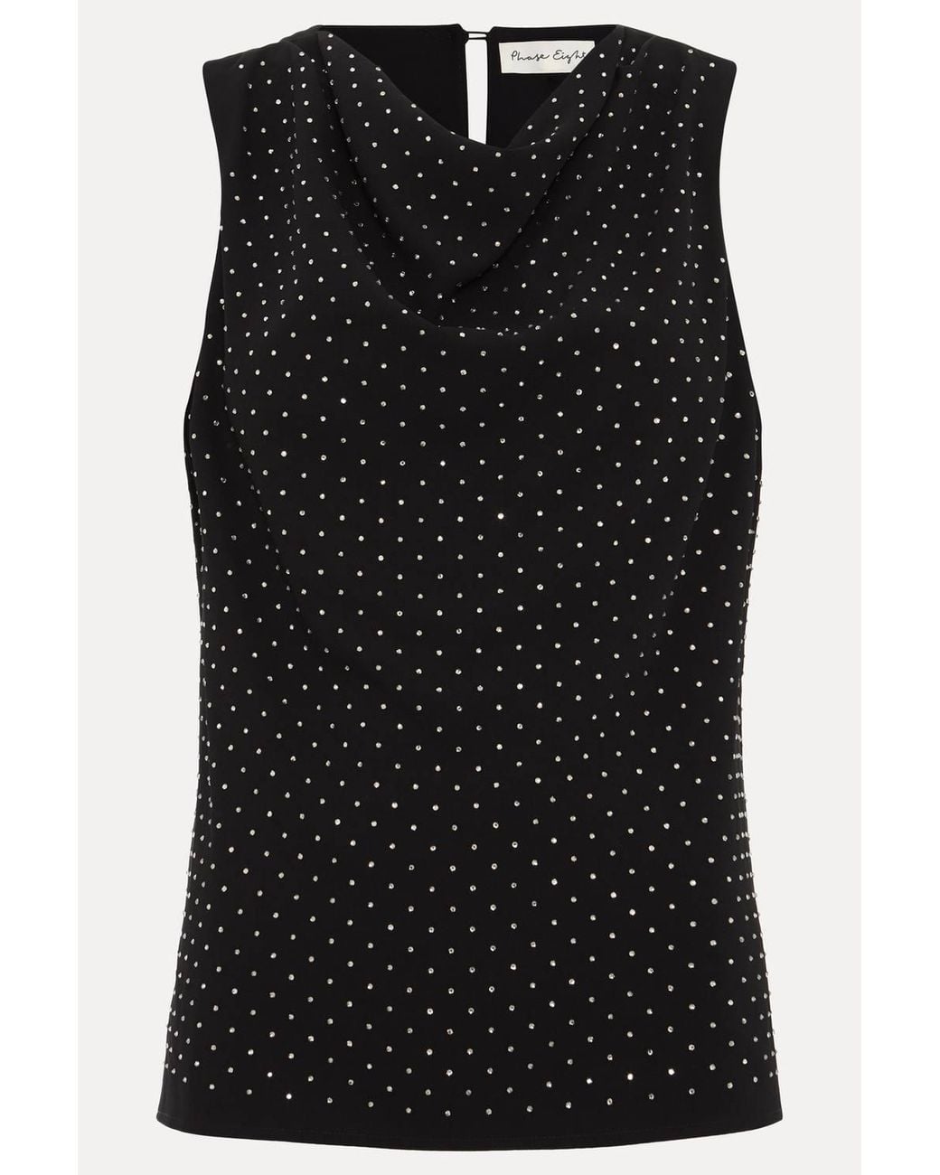 Phase Eight Black Ottie Cowl Neck Top