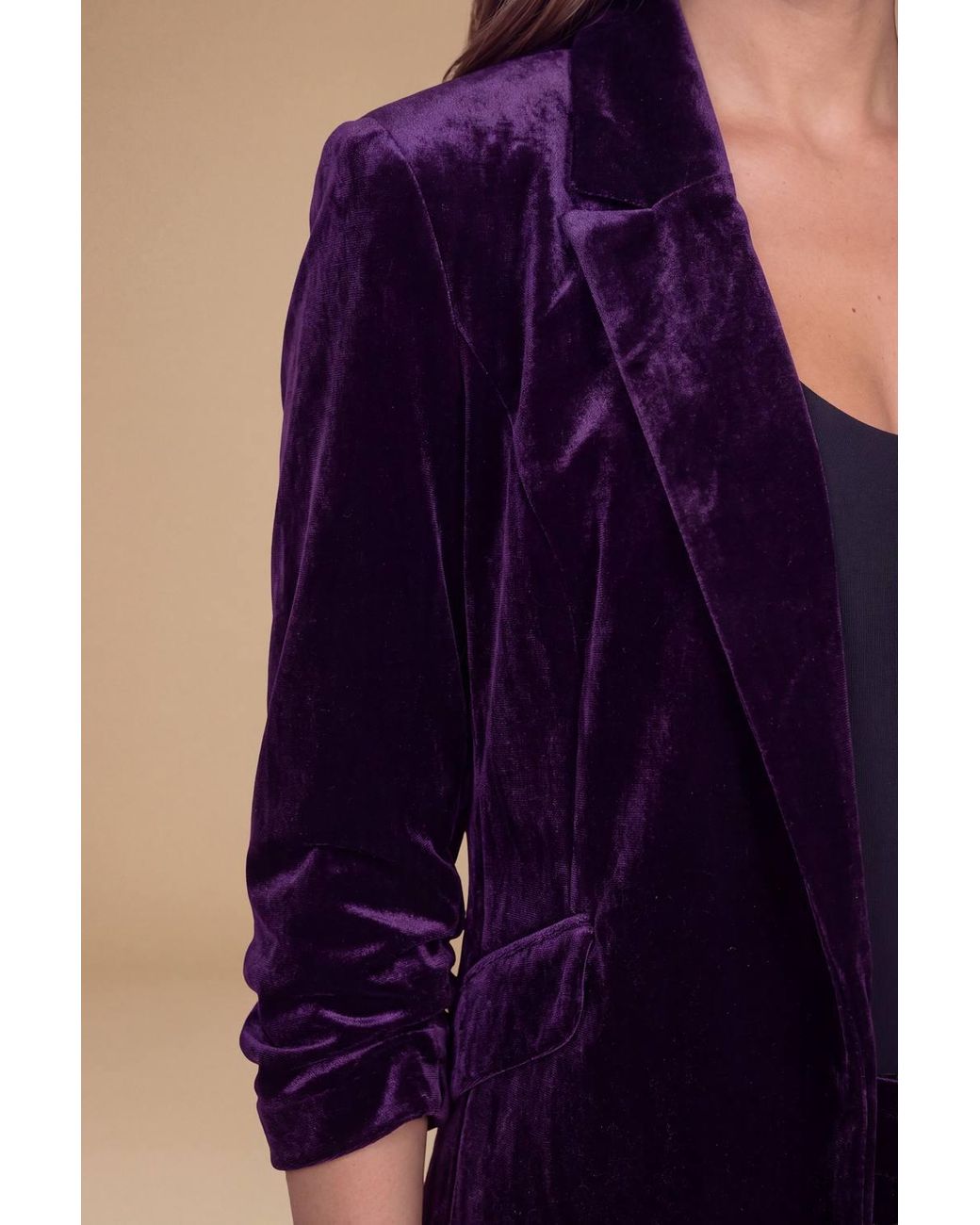 Dorothy Perkins Blue Petite Velvet Blazer