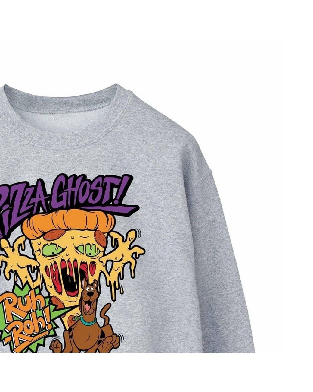 Scooby Doo Gray Pizza Ghost Sweatshirt for men