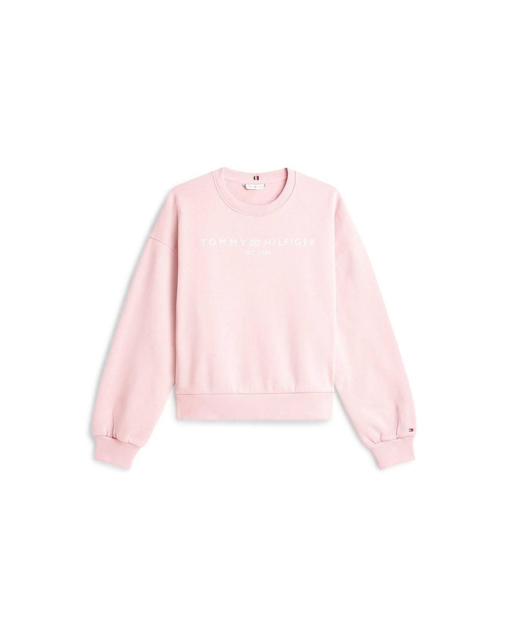 Tommy Hilfiger Pink Corp Logo Modern Sweatshirt