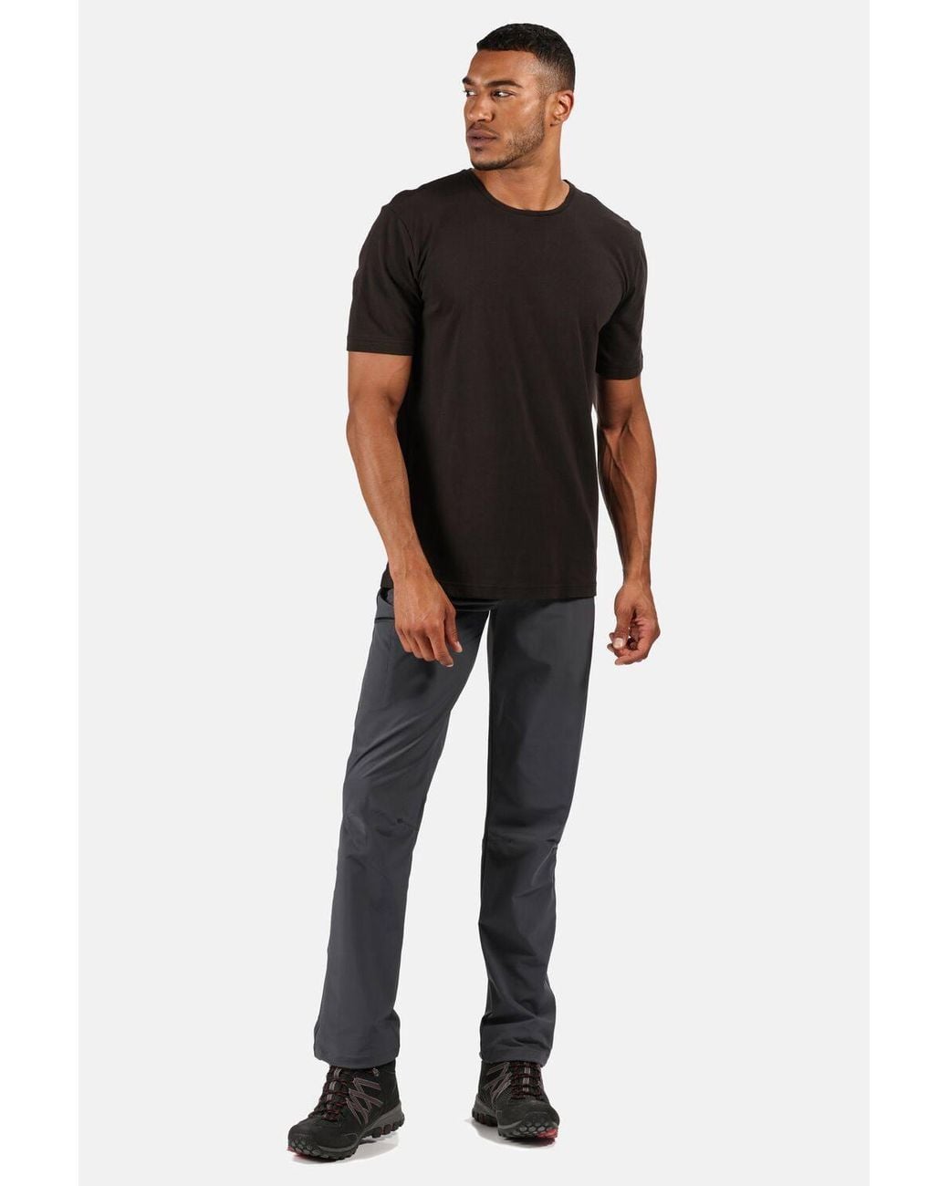 Regatta Black Tait Short Sleeved Lightweight Active T-Shirt for men