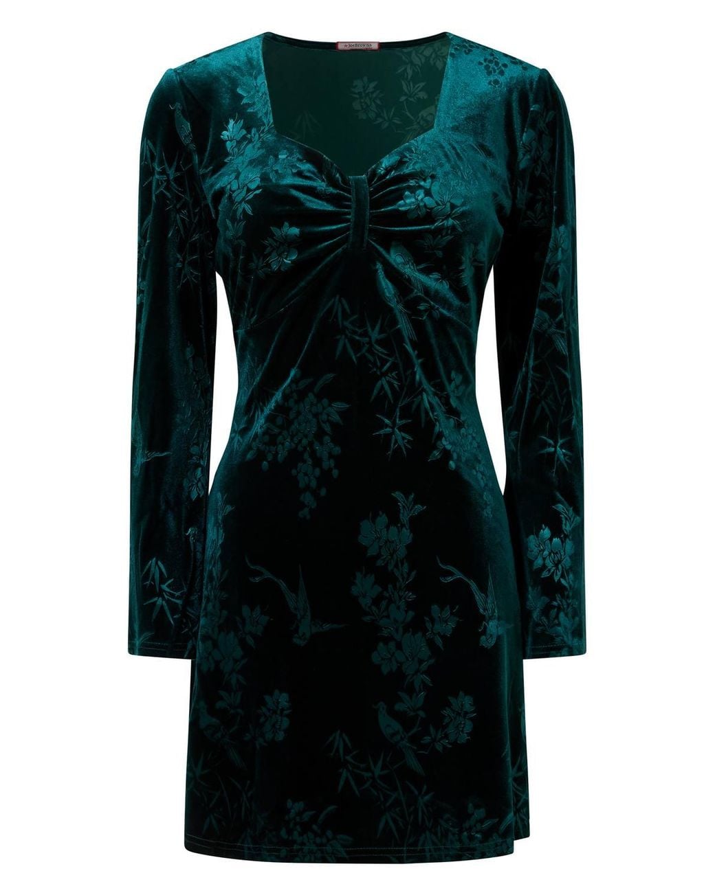 Joe Browns Green Floral Embossed Velour Tunic Top