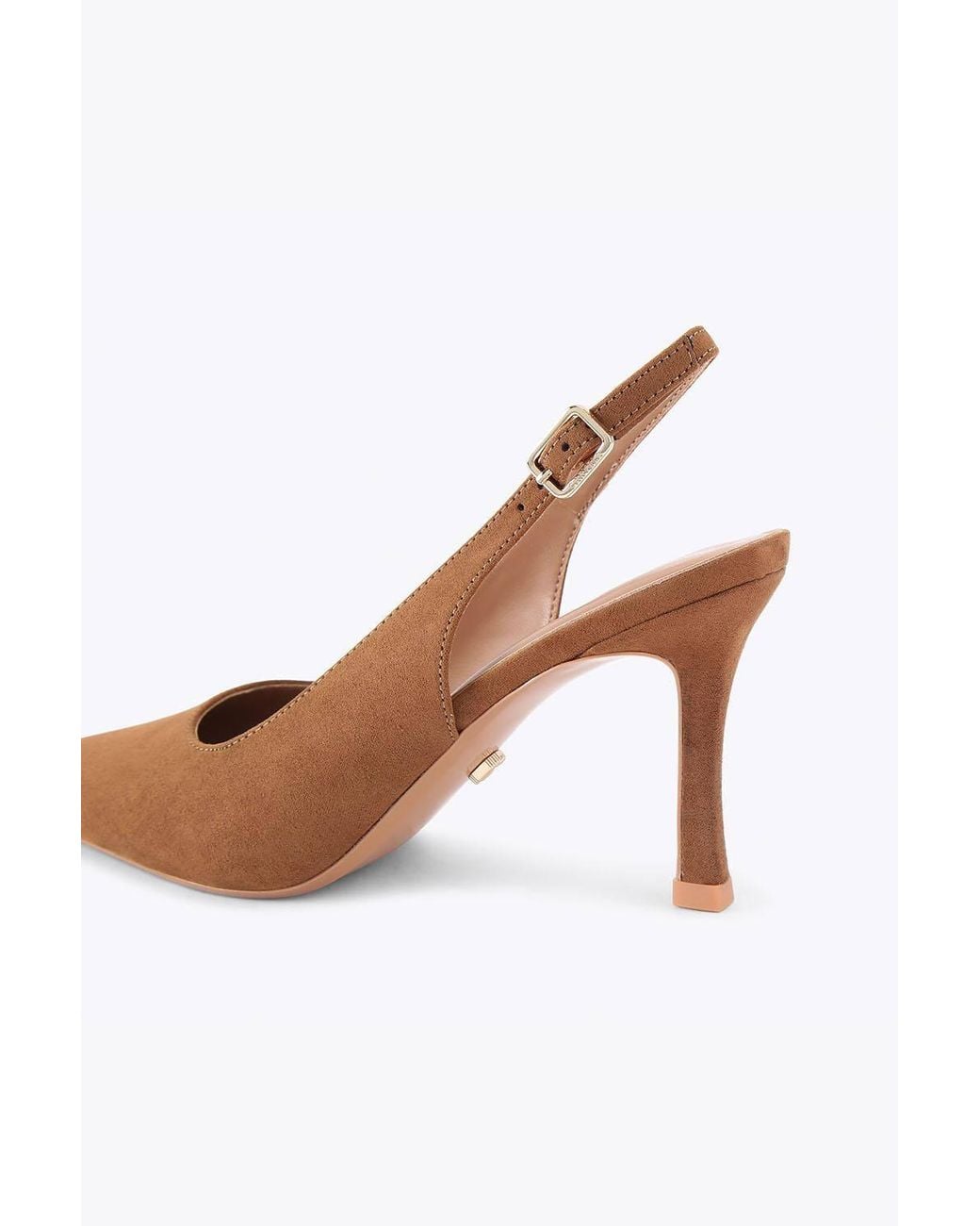 Carvela Kurt Geiger White 'Corletta Sling Court' Fabric Heels