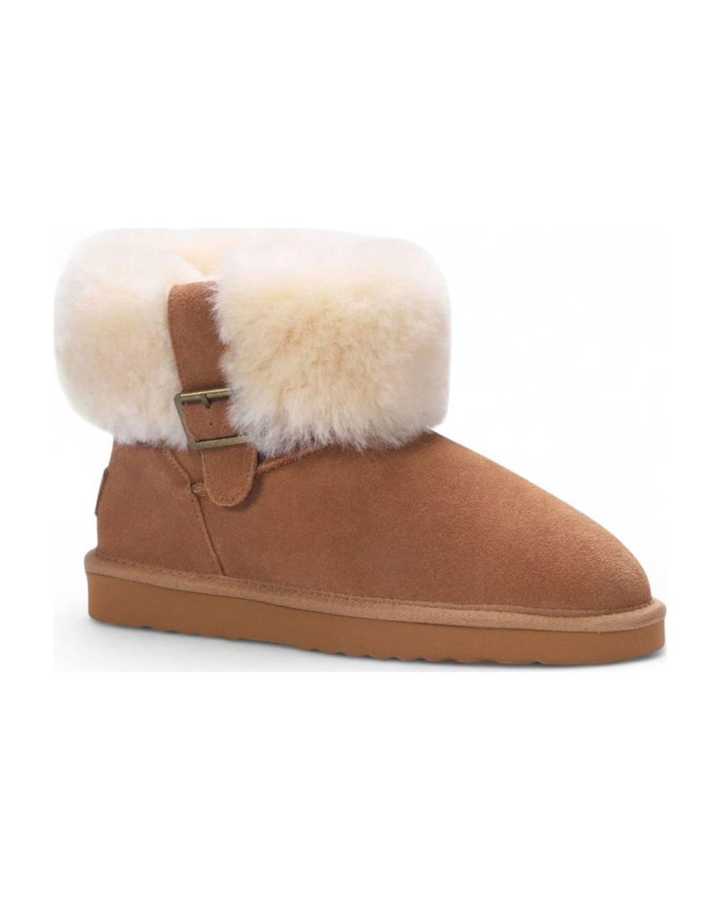 TruClothing Brown Suede Ankle Booties Slip-On Comfort Winter Boots