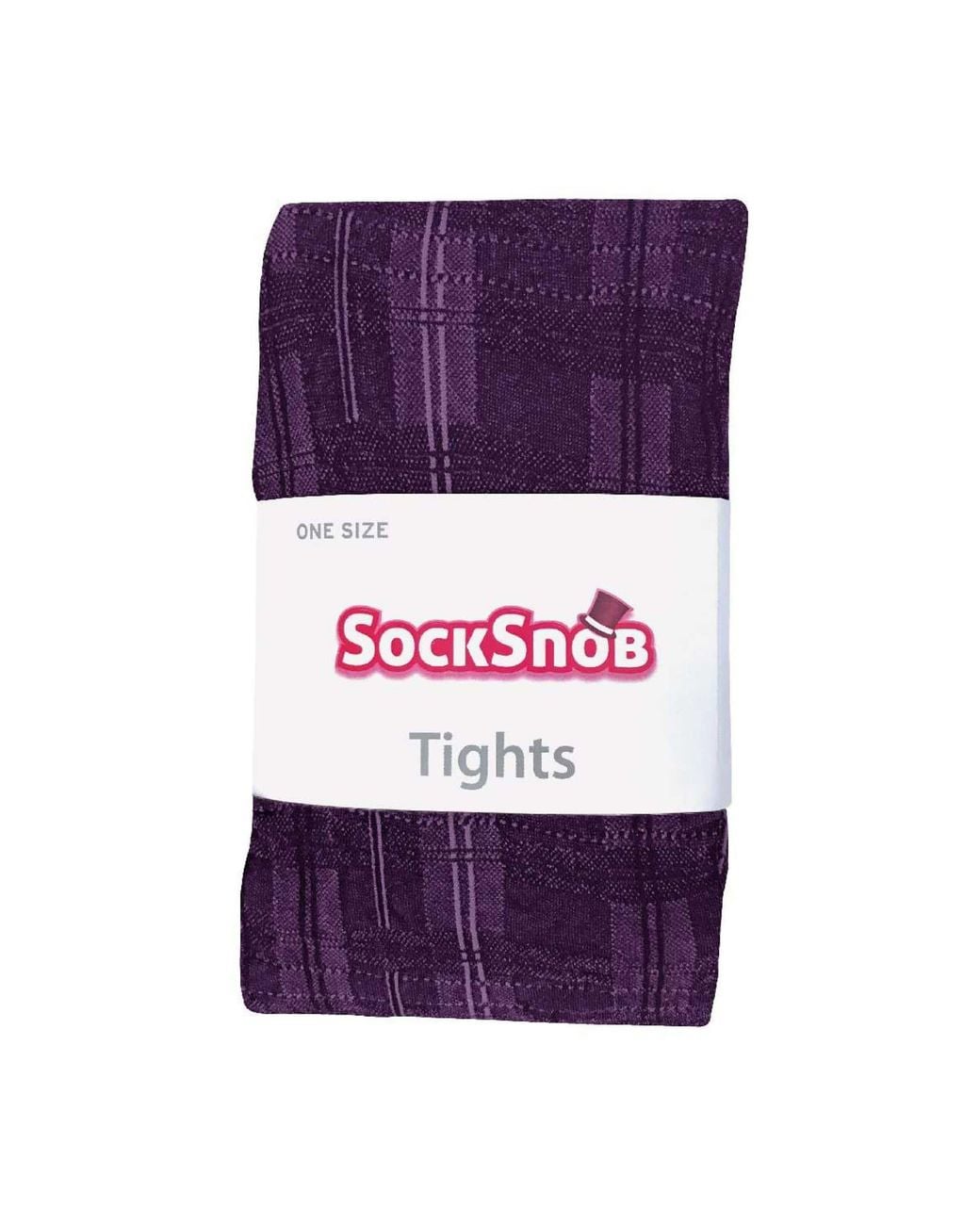 Sock Snob Purple 1 Pack Coloured 80 Denier Opaque Patterned Soft Tights