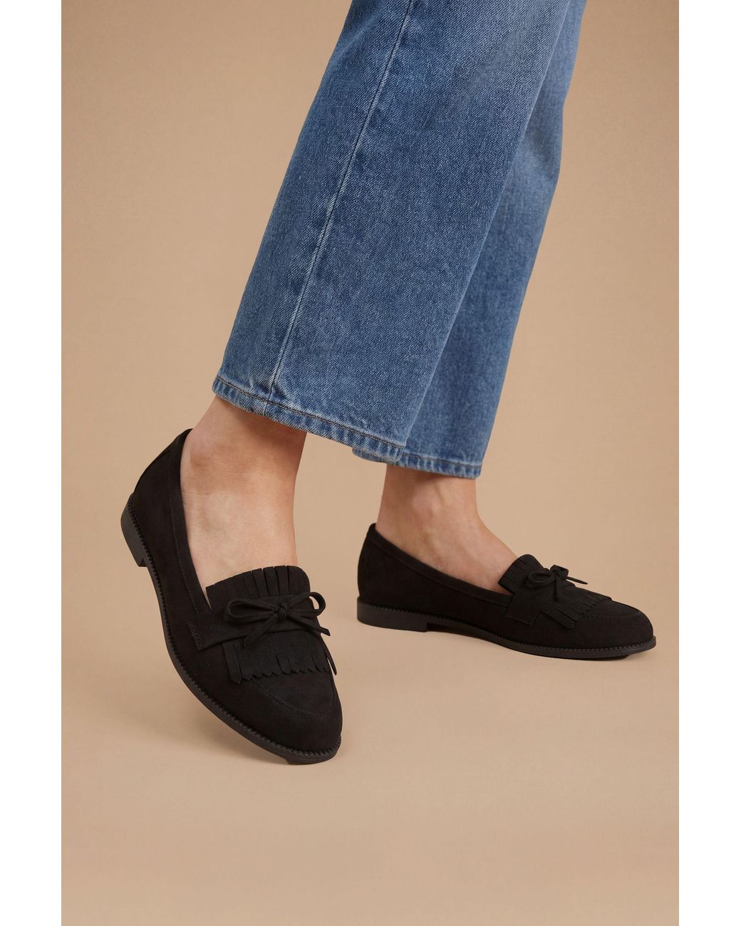 Dorothy Perkins Blue Wide Fit Loretta Tassel Loafers