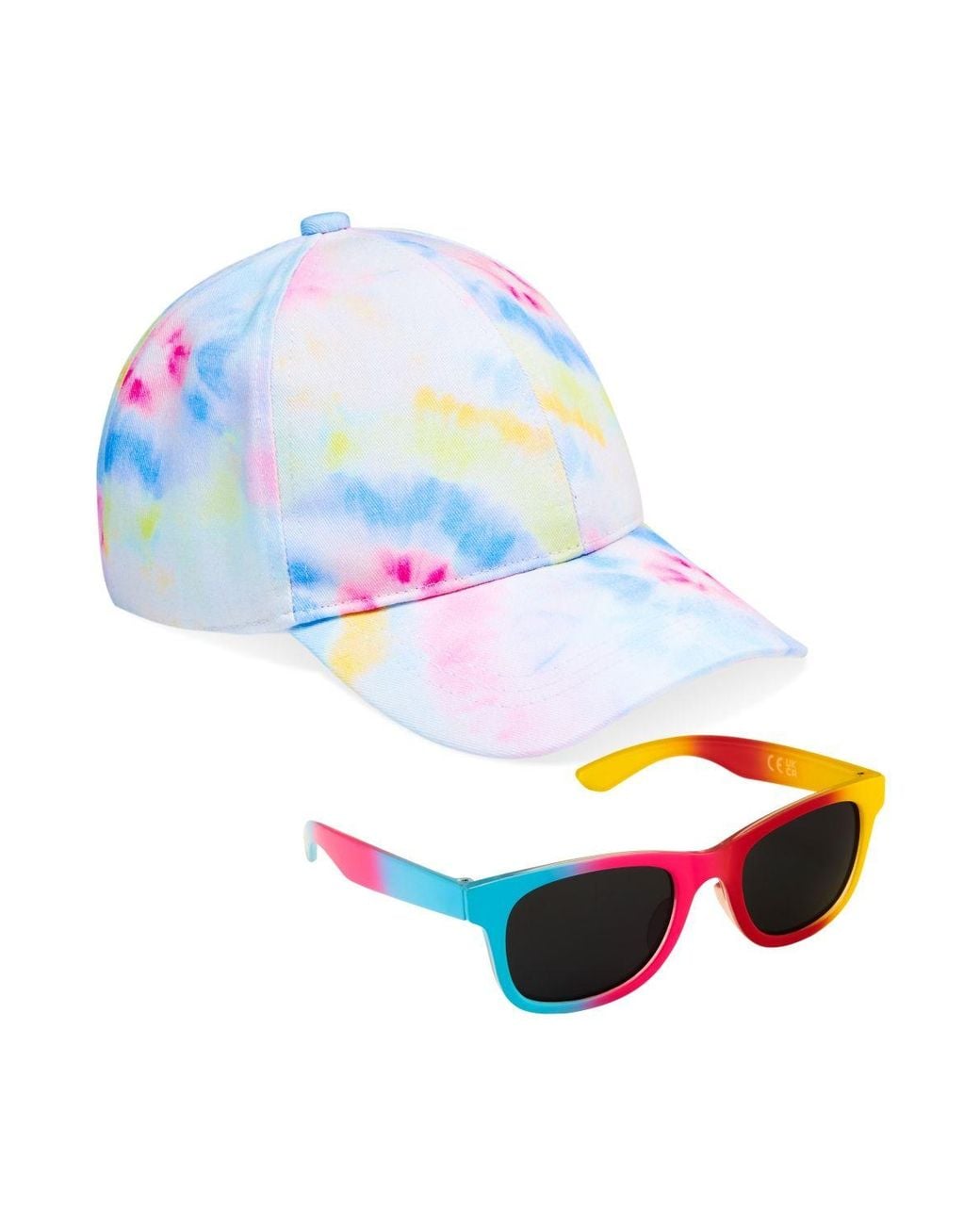 CityComfort White Tiedye Cap With Sunglasses Set