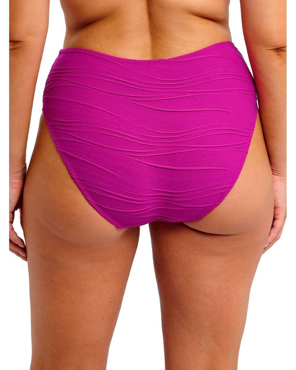 Fantasie Purple Beach Waves High Waist Bikini Brief