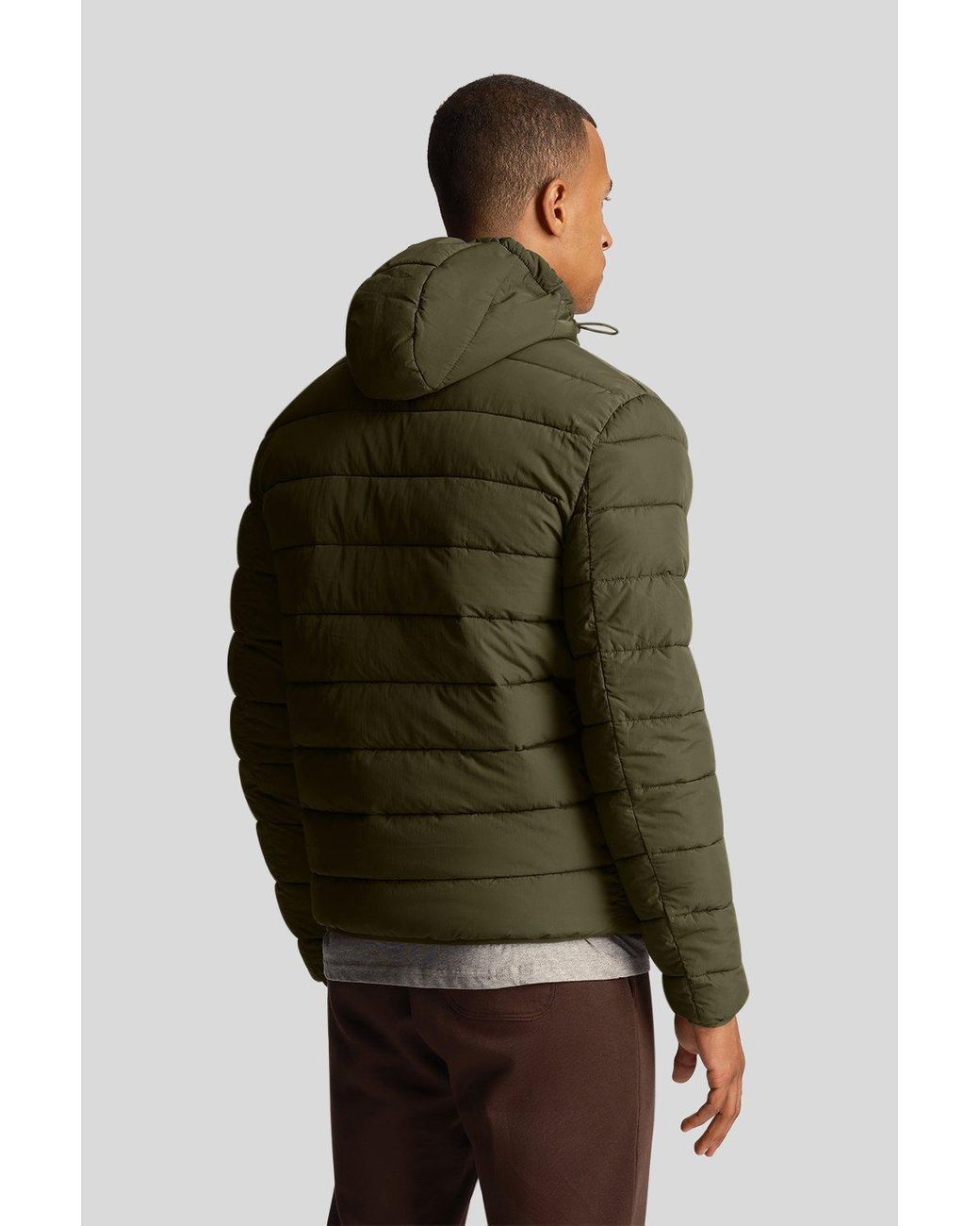 Lyle Scott Lightweight Puffer Jacket Olive in Green for Men