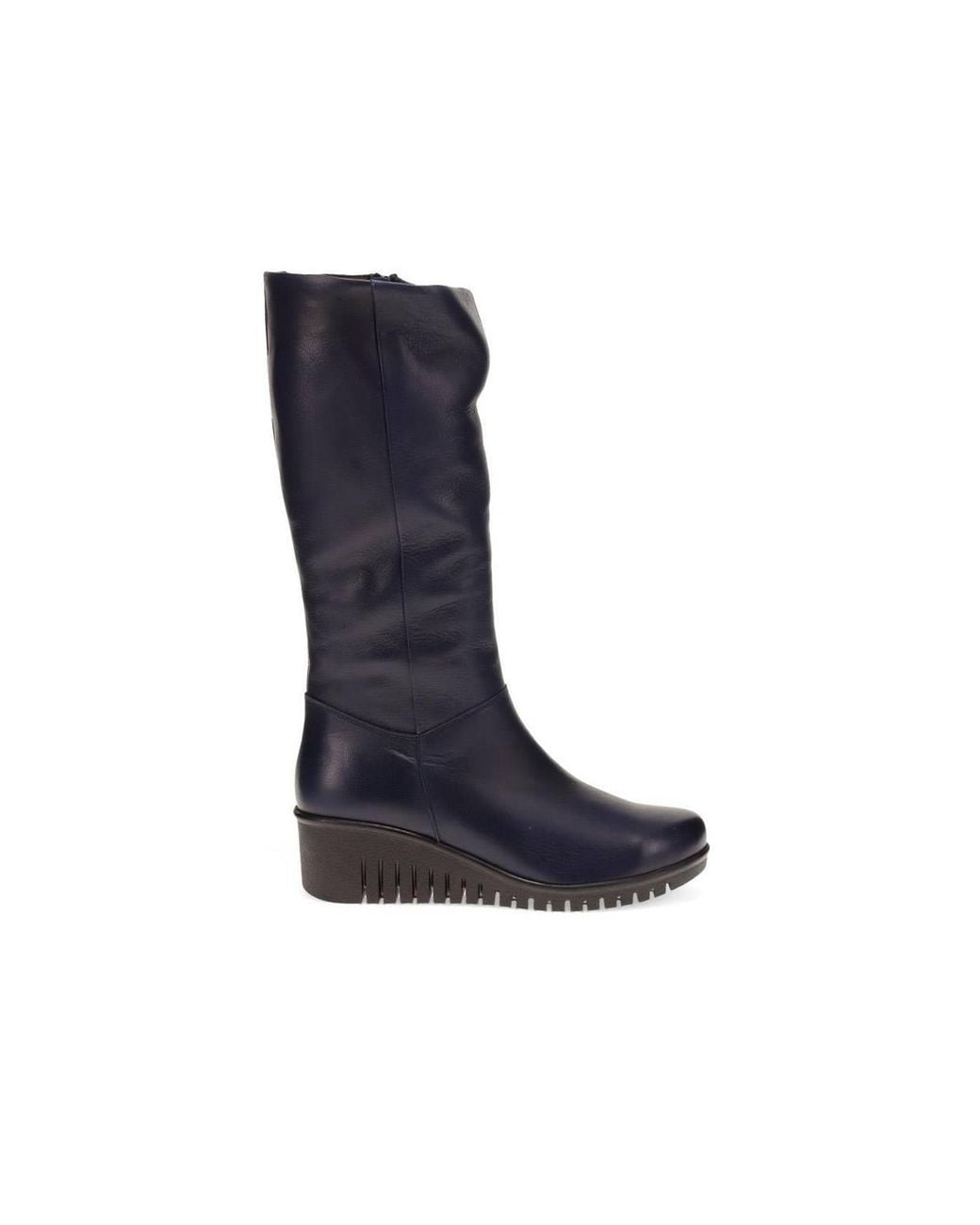 Pavers Blue Leather Knee-High Boots