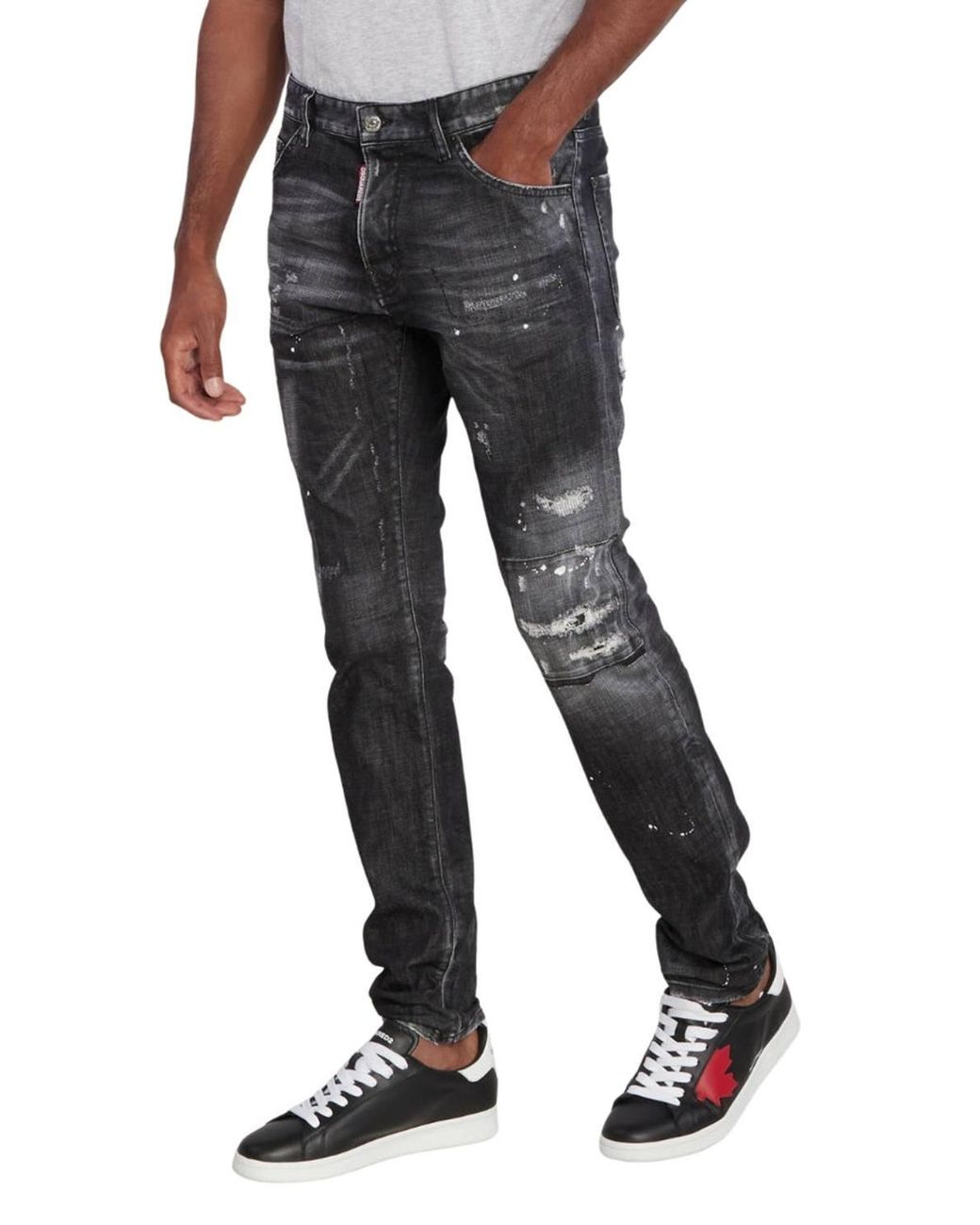 DSquared² Gray Cool Guy Button Fly Slim Fit Jeans for men