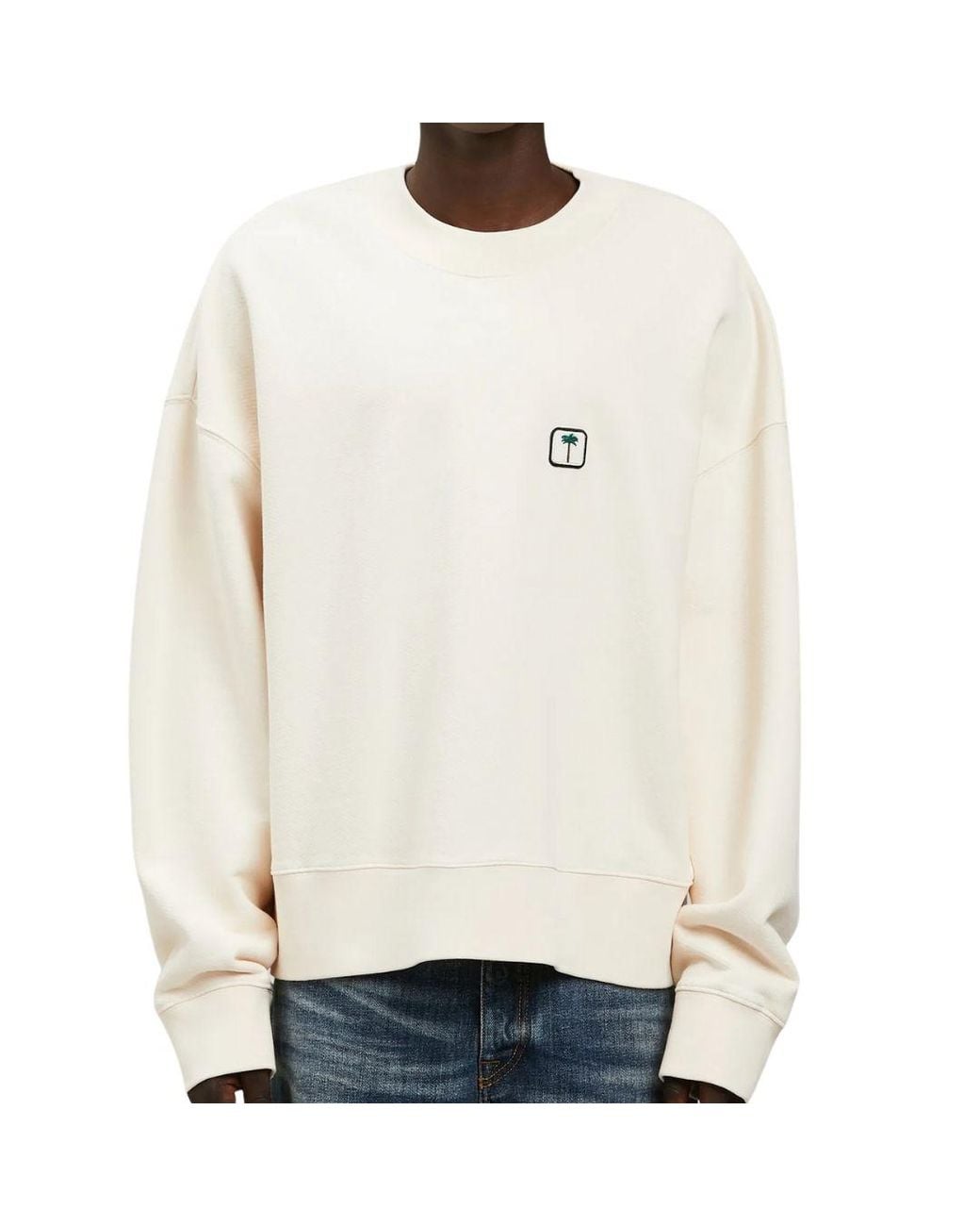 Palm Angels White Pxp Logo Off- Sweatshirt for men