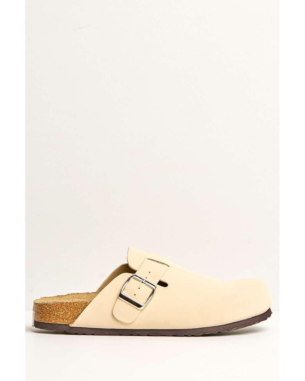 Miss Diva Natural Klara Cork Sole Buckle Detail Clogs
