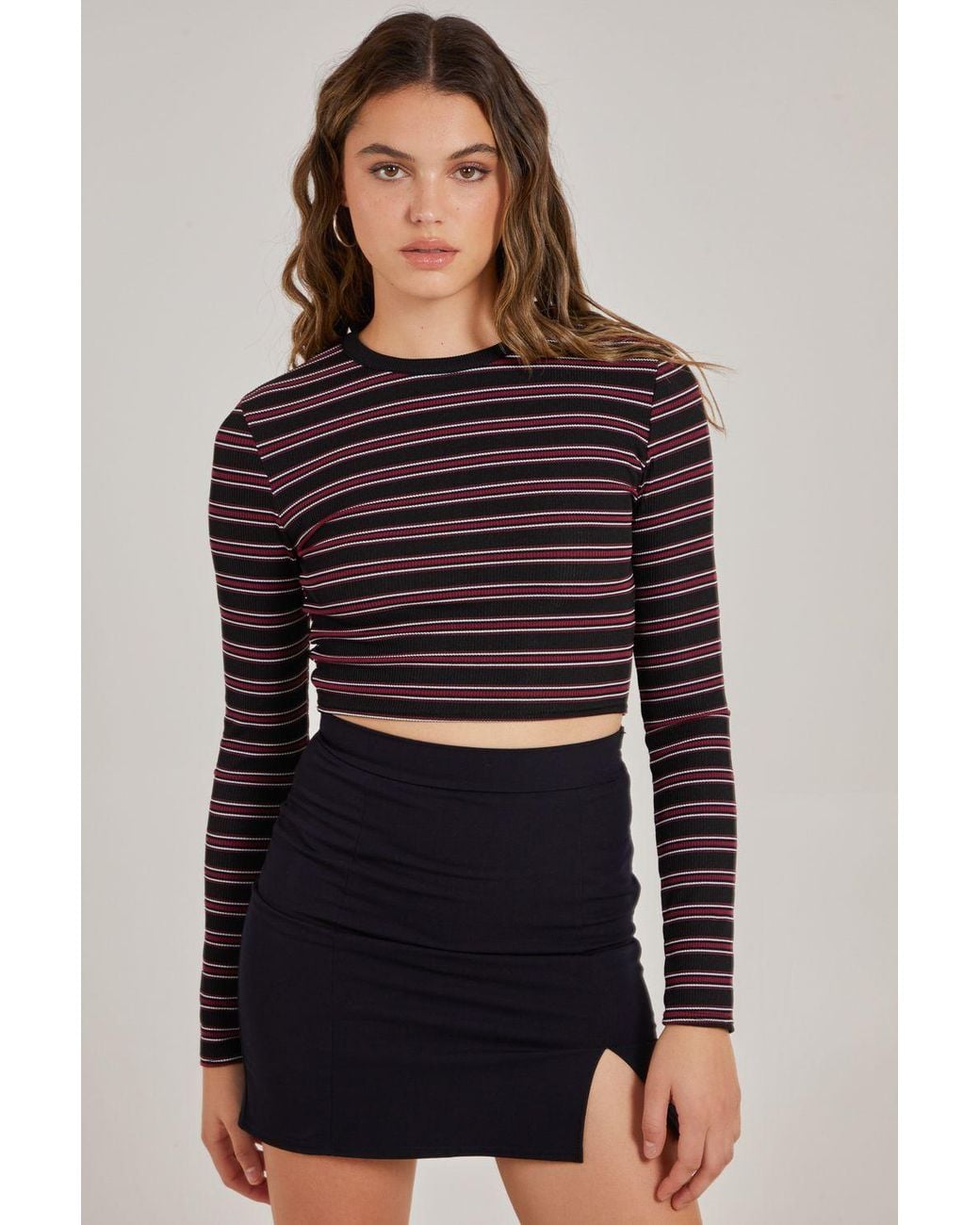 Pink Vanilla Purple Striped Long Sleeve Top