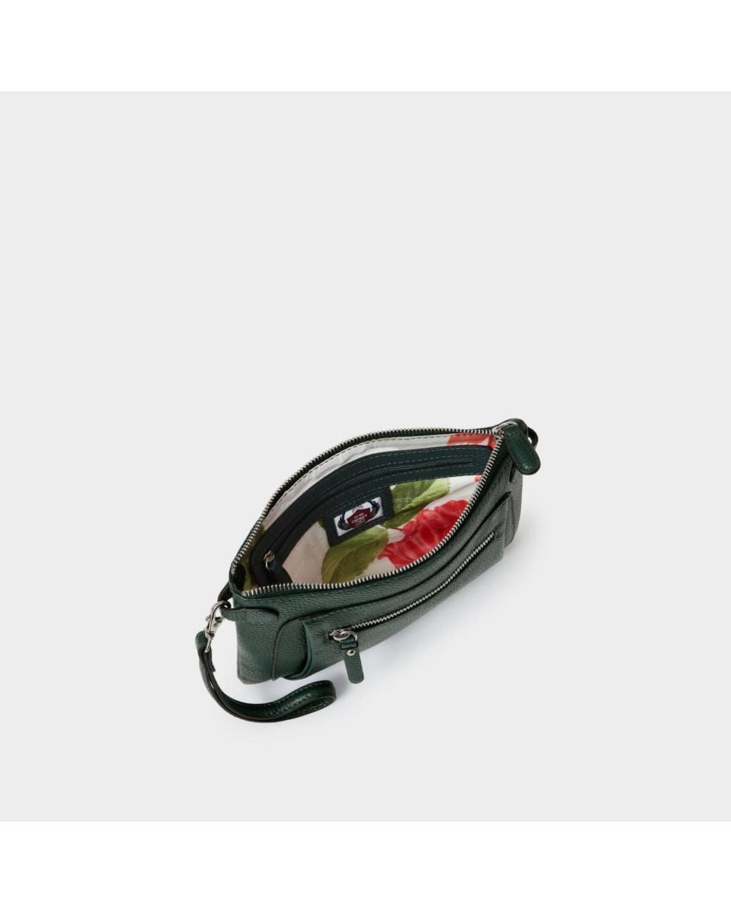 Osprey Green The Ruby Leather Crossbody Clutch Bag