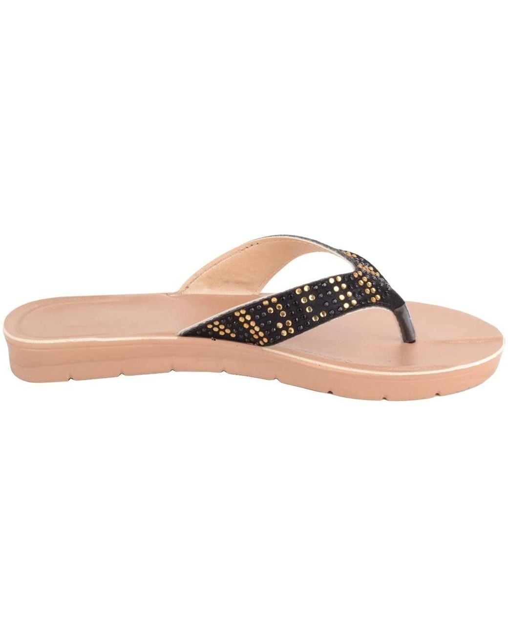 Absolute Footwear Pink Easy Slip On Summer Toe Bar Beach Pool Flat Slider Flip Flop Sandals