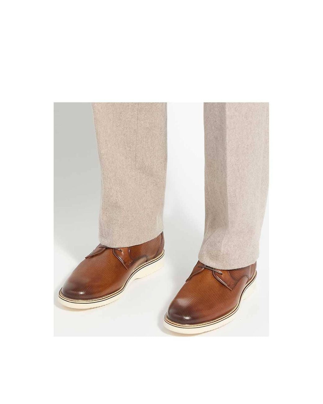 Dune Brown 'Brinny' Leather Casual Shoes for men