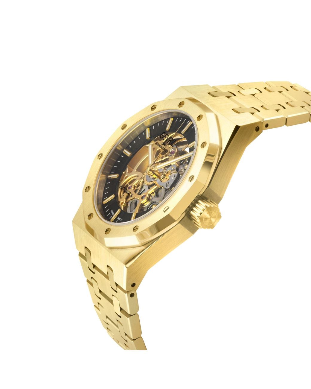 Gevril Metallic Gotham, Swiss Automatic Watch, Dial, 316L Stainless Steel, Sapphire Crystal, & Skeleton Dial for men