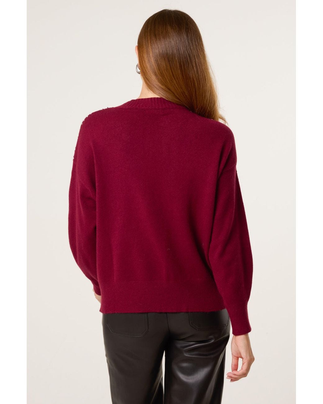 Blue Vanilla Red Long Sleeve Round Neck Jumper