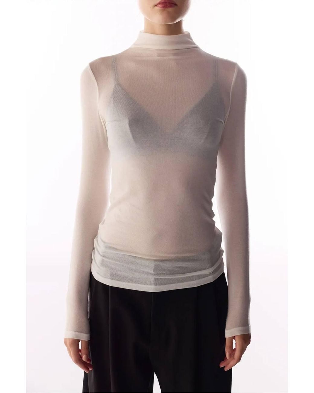 Penti Purple Turtleneck Cashmere Long Sleeve Blouse