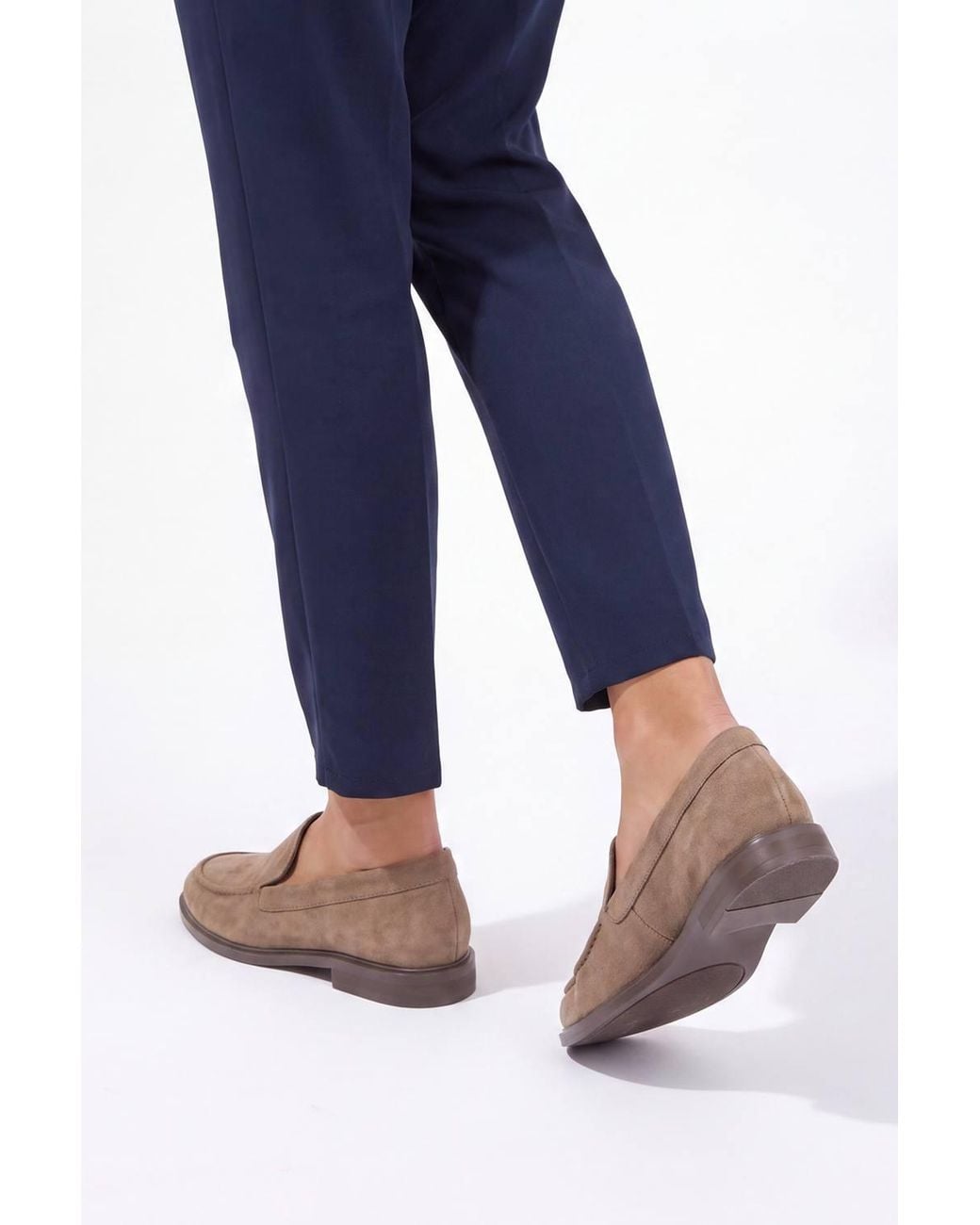 Wallis Blue Clara Faux Suede Loafers