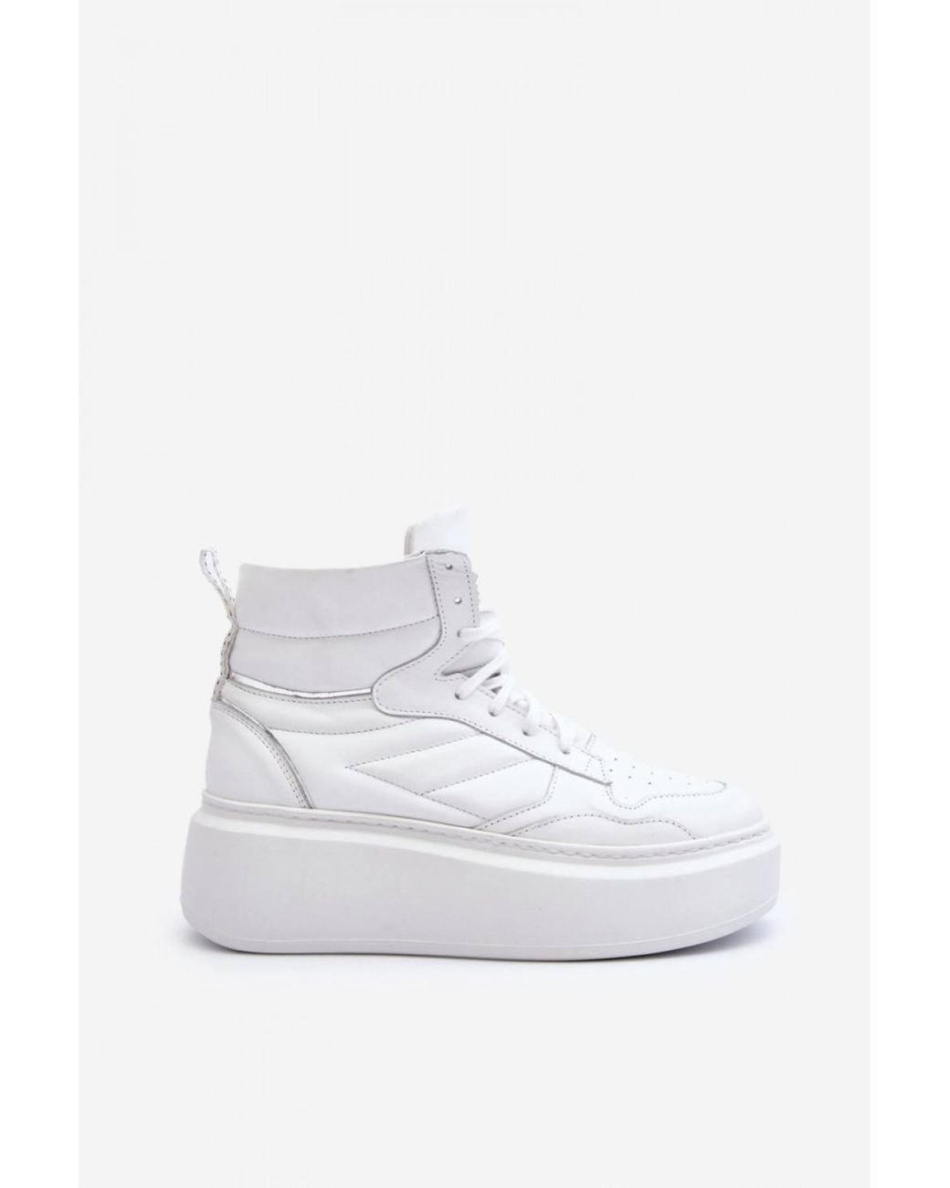 Love Lace White Platform Round Toe Classic Chunky Trainers
