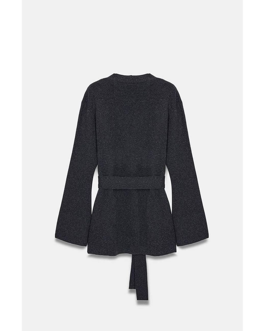 Dilvin Blue Acrylic Wool Blend Cardigan
