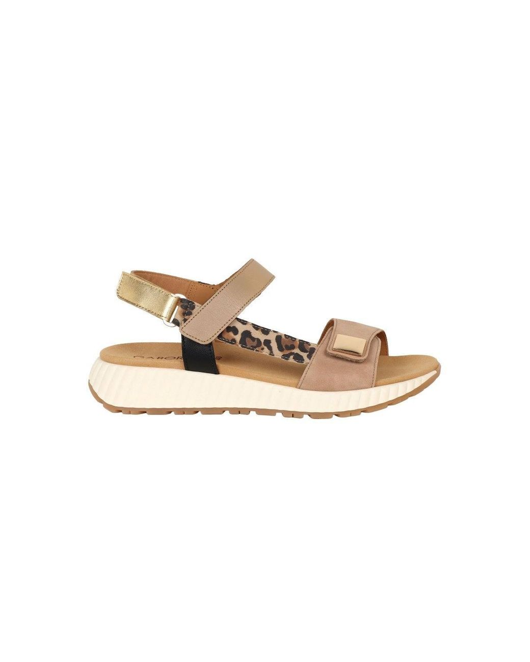 Gabor White 'Gifted' Wedge Heel Sandals