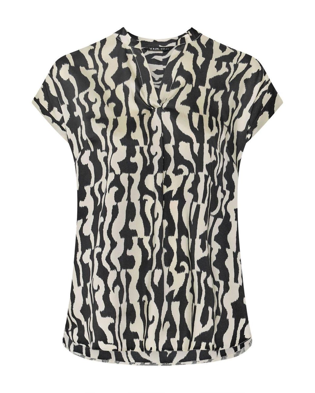 Yours Multicolor Abstract Print Pleated Blouse