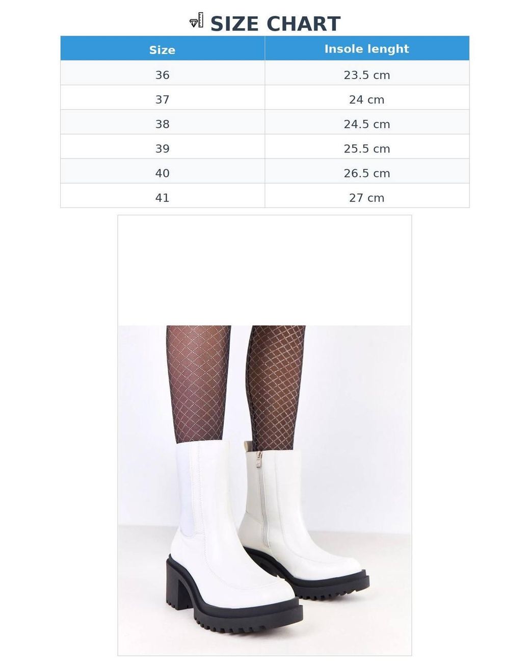 Love Lace White Stylish Ankle Heel Boots With Warm Lining & Elastic Sides