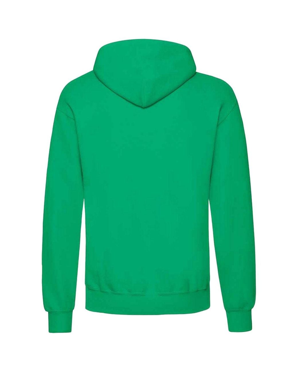 Fruit Of The Loom Green Classic Hooded Sweatshirt for men